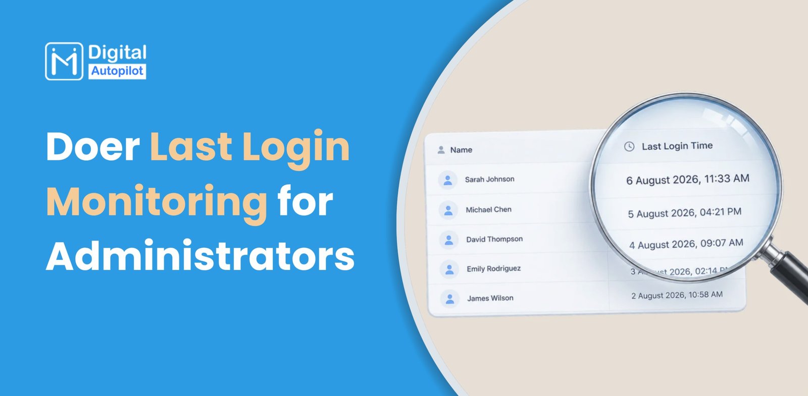 Doer Last Login Monitoring for Administrators